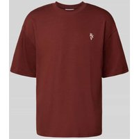 REVIEW Relaxed Fit T-Shirt mit Rundhalsausschnitt in Rostrot, Größe XXL von REVIEW