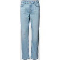 REVIEW Straight Fit Jeans mit Label-Patch in Hellblau, Größe 28/30 von REVIEW