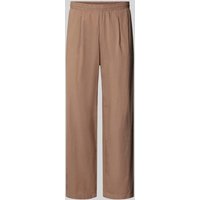 REVIEW Straight Leg Bundfaltenhose mit elastischem Bund in Mud, Größe XXL von REVIEW