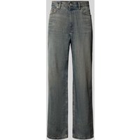 REVIEW Baggy Fit Jeans im 5-Pocket-Design in Mittelgrau, Größe 30 von REVIEW