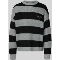 REVIEW Strickpullover mit Label-Stitching in Black, Größe XXL von REVIEW