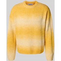 REVIEW Strickpullover mit Label-Stitching in Senf, Größe XXL von REVIEW
