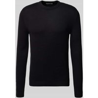 REVIEW Strickpullover mit Rundhalsausschnitt in Black, Größe XXL von REVIEW