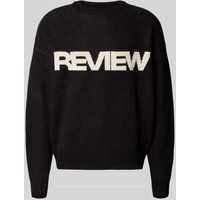 REVIEW Strickpullover mit Rundhalsausschnitt in Black, Größe XXL von REVIEW