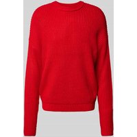 REVIEW Strickpullover mit Rundhalsausschnitt in Rot, Größe M von REVIEW