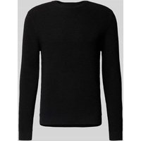 REVIEW Strickpullover mit Strukturmuster in Black, Größe XXL von REVIEW