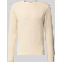 REVIEW Strickpullover mit Strukturmuster in Ecru, Größe L von REVIEW