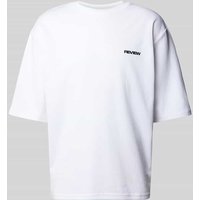 REVIEW T-Shirt mit Label-Detail in Weiss, Größe L von REVIEW