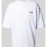 REVIEW T-Shirt mit Label-Detail in Weiss, Größe XXL von REVIEW