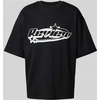 REVIEW T-Shirt mit Label-Print in Black, Größe M von REVIEW