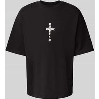 REVIEW T-Shirt mit Label-Print in Black, Größe S von REVIEW