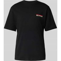 REVIEW T-Shirt mit Label-Print in Black, Größe XXL von REVIEW