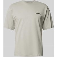 REVIEW T-Shirt mit Label-Print in Mittelgrau, Größe XXL von REVIEW
