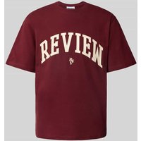 REVIEW T-Shirt mit Label-Print in Rostrot, Größe XXL von REVIEW