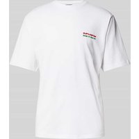 REVIEW T-Shirt mit Label-Print in Weiss, Größe XXL von REVIEW