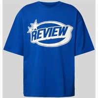 REVIEW T-Shirt mit Rundhalsausschnitt in Royal, Größe M von REVIEW