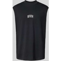 REVIEW Tanktop mit Label-Print in Black, Größe XS von REVIEW