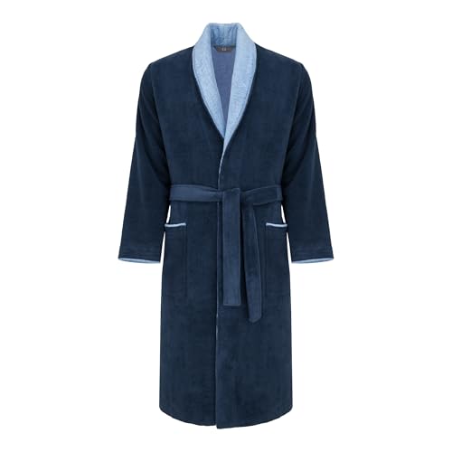 Herren Bademantel Revise RE-859 - mit Bambus faser – Dunkelblau 5041 Gr. XL von R Revise