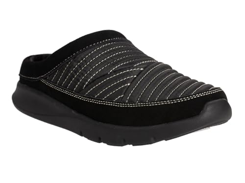 REVITALIGN Damen Basin Quilted Mule, Schwarz, 43 EU Weit von REVITALIGN