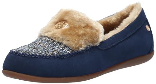 REVITALIGN Damen Birke Tweed Slipper, Marineblau, 39.5 EU Weit von REVITALIGN