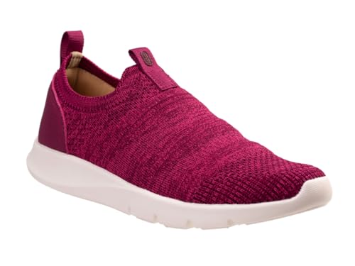 REVITALIGN Damen Comfort Stretch Inlet Sneaker, Rot (Red Plum), 42 EU Weit von REVITALIGN
