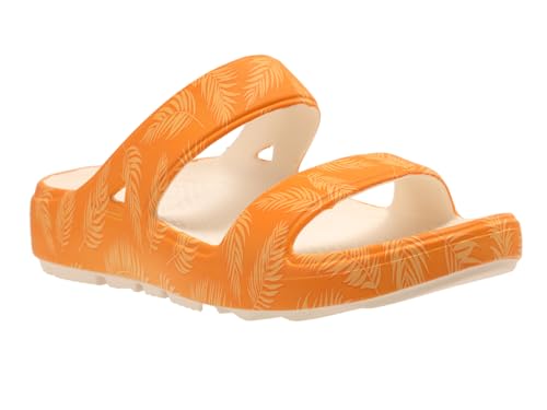 REVITALIGN Damen Fusion Zest Tropicana Schiebe-Sandalen, Melon, 41 EU Weit von REVITALIGN