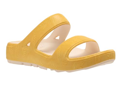 REVITALIGN Damen Fusion Zest Tropicana Slide Sandale, gelb, 39.5 EU Weit von REVITALIGN