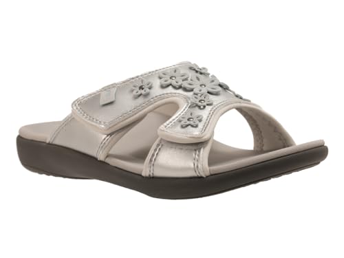 REVITALIGN Damen Kholo Hampton Slide Sandale, silber, 39.5 EU Weit von REVITALIGN