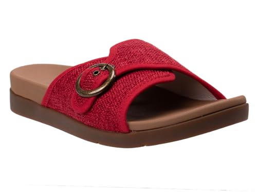 REVITALIGN Damen Mabel Slide Schiebe-Sandalen, Rot/Ausflug, einfarbig (Getaway Solids), 40 EU Weit von REVITALIGN