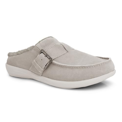 REVITALIGN Damen Siesta Snug Hausschuh, Ghost Grey, 38.5 EU Weit von REVITALIGN
