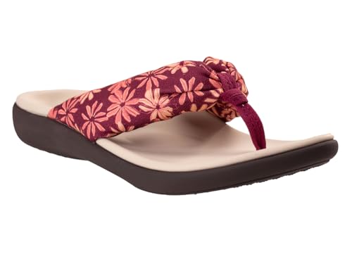 REVITALIGN Damen Tahiti Flipflop, Rot (Red Plum), 38.5 EU Weit von REVITALIGN