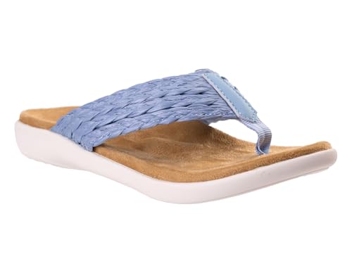 REVITALIGN Damen Yumi Raffia Flipflop, Chambray Blue, 37.5 EU REVITALIGN Damen Yumi Raffia Flipflop, Chambray Blue, 37.5 EU von REVITALIGN