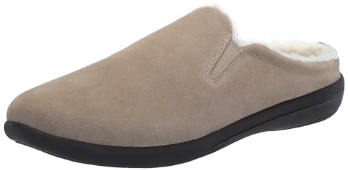 REVITALIGN Herren Dundee Suede Slipper Hausschuh, Hellbraun, 44.5 EU von REVITALIGN