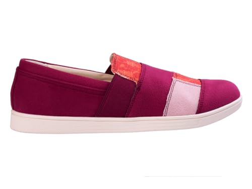 Revitalign Damen Lydia Patchwork Sneaker, Rot (Red Plum), 40 EU Weit von REVITALIGN
