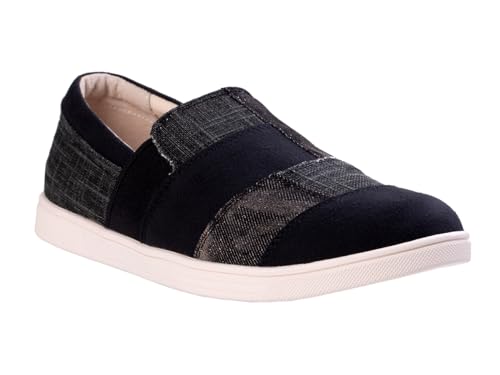 Revitalign Damen Lydia Patchwork Sneaker, Schwarz, 37.5 EU Weit von REVITALIGN