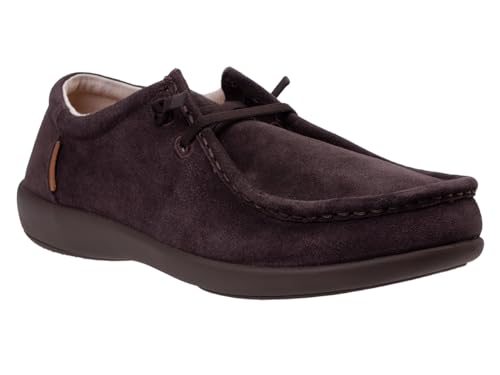 Revitalign Herren Carefree Suede Sneaker, Java, 44.5 EU Weit von REVITALIGN
