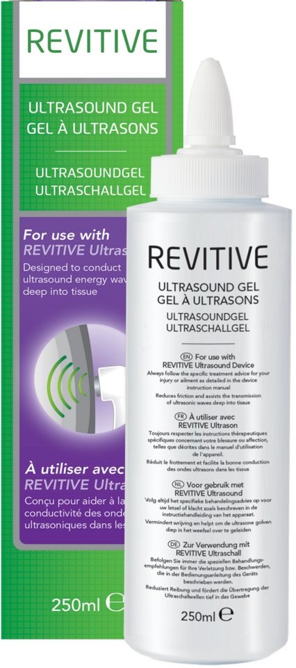 REVITIVE Körpergel Revitive Ultraschallgel 250ml, zur Anwendung mit dem Revitive Ultraschallgerät von REVITIVE
