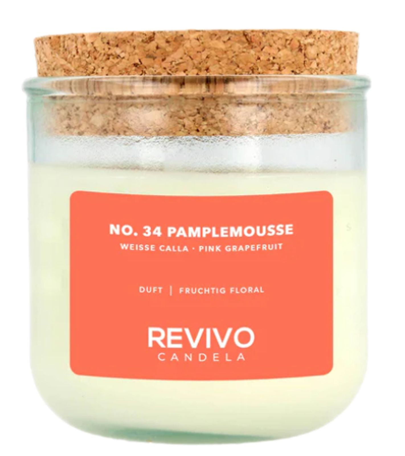 REVIVO CANDELA NO. 34 PAMPLEMOUSSE nachhaltige Duftkerzen aus Rapswachs Glas-Kerze mit Korkdeckel Wohn-Dekoration Weiß/Braun REVIVO CANDELA NO. 34 PAMPLEMOUSSE nachhaltige Duftkerzen aus Rapswachs Glas-Kerze mit Korkdeckel Wohn-Dekoration Weiß/Braun von REVIVO CANDELA