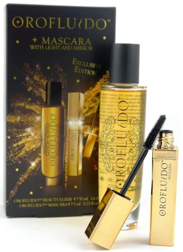 REVLON PROFESSIONAL Orofluido Elixir 50 ml + Wasserabweisende Mascara - Schwarz, Nährend und Langanhaltend, Voller Deckkraft von REVLON PROFESSIONAL