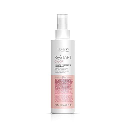 REVLON PROFESSIONAL RE/START Color 1 Minute Protective Mist, 200 ml, Farbschutzspray für coloriertes Haar, Spray mit Farb- und UV-Schutz, mehr Feuchtigkeit & natürlicher Glanz für strapazierte Haare von REVLON PROFESSIONAL