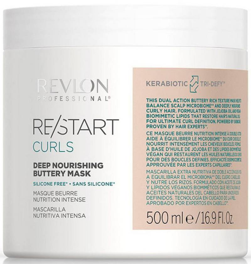 REVLON PROFESSIONAL Haarmaske Re/Start CURLS Nourishing Mask 500 ml, Lang anhaltende Frizz-Kontrolle, pflegt welliges bis lockiges Haar. von REVLON PROFESSIONAL