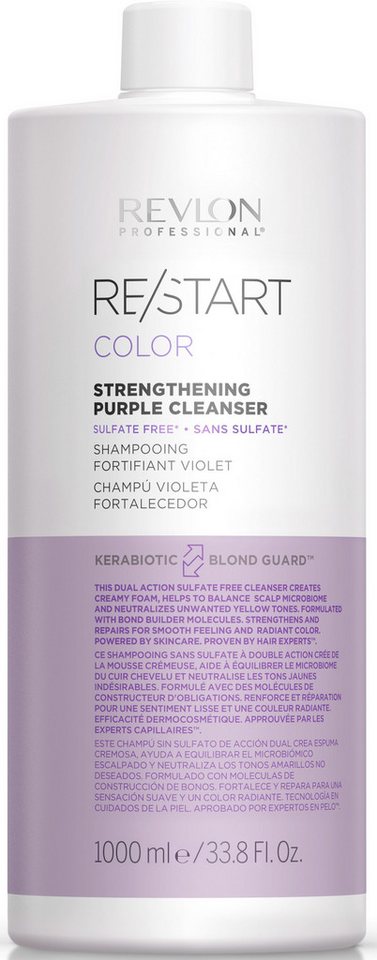 REVLON PROFESSIONAL Haarshampoo Re/Start COLOR Purple Cleanser 1000 ml, Neutralisiert Gelbtöne, regeneriert das Haar und reduziert Haarbruch. REVLON PROFESSIONAL Haarshampoo Re/Start COLOR Purple Cleanser 1000 ml, Neutralisiert Gelbtöne, regeneriert das Haar und reduziert Haarbruch. von REVLON PROFESSIONAL