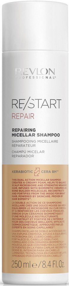REVLON PROFESSIONAL Haarshampoo Re/Start REPAIR Restorative Micellar Shampoo 250 ml, Sorgt für Stärke und strahlendes Aussehen bei geschädigtem Haar. von REVLON PROFESSIONAL
