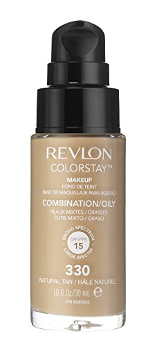 2 x Revlon Colorstay Pump 24HR Make Up SPF15 Comb/Oily Skin 30ml - Natural Tan von Revlon