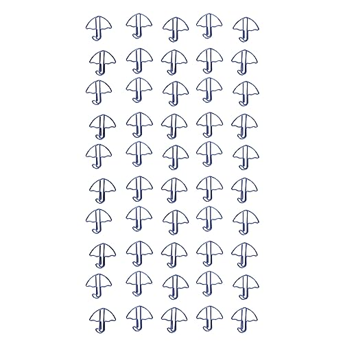 50pcs Colorfast Paper Clips | Sturdy Clamping Performance for ScrapbookingCard MakingOffice | Electroplated Metal, Non - Fade & Tarnish - Proof | Includes Storage Box (Umbrella) von REXVTNS
