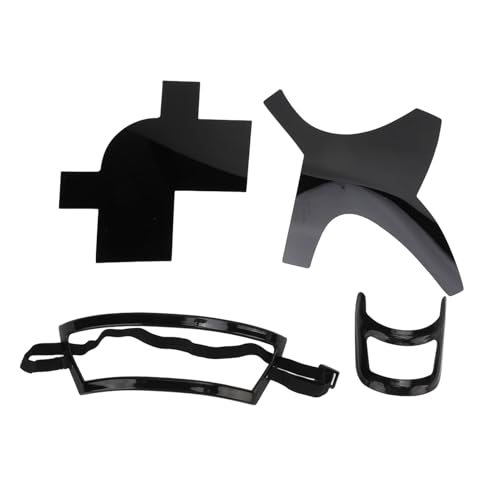 Beard Shaper Template & Styling Tool for Men | Multifunction Hairline Design Card/Neck Ruler | ABS Material Facial Hair Trimming Grooming Kit | 4 - Piece Set (Black) von REXVTNS