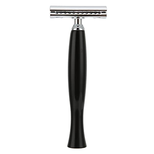 Double Side Mild Shaver for Men & Women | Smooth Close Shave with Zinc Alloy Handle | Manual Groomer for Face/Body/Legs | Beginner - Friendly & Experienced Use (Black) von REXVTNS