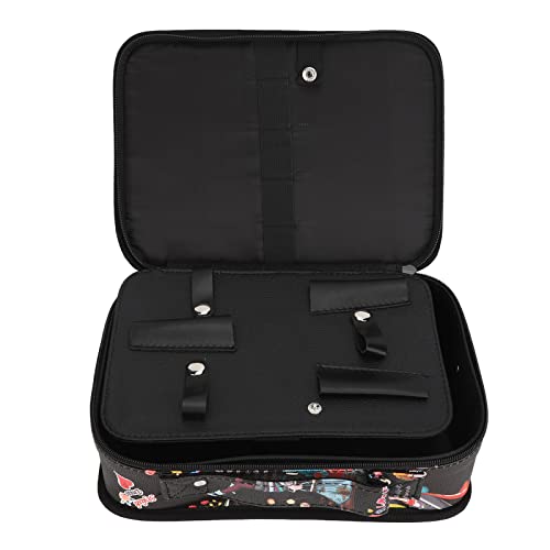 Friseur -Tragetfall | Stylist -Werkzeugorganisator für Scheren/Kämme/Haarschneider | Großkapazität & robustes ABS + PU + Canvas -Material | Multifunktions -Reisetasche von REXVTNS