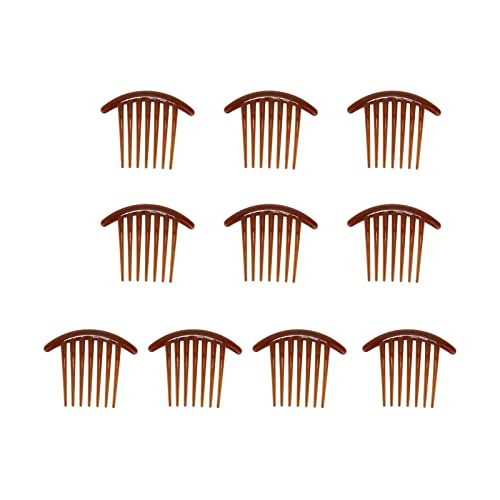 Hair Side Combs 10pcs | Smooth Rounded Edges for Comfort | Elegant Hair Clips for Females/Women | ABS Material, French Bun & Updo Styling Tool von REXVTNS