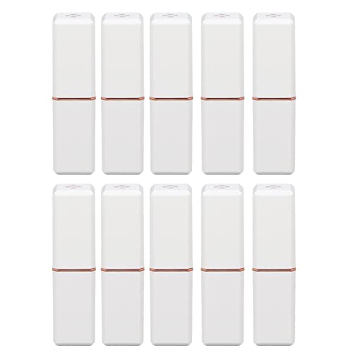 Refillable Lipstick Tubes 10 Pack | DIY Empty Lip Balm Container with Secure Lid | Portable Lip Gloss Tubes for Makeup/Travel/Presents | Leakproof Cosmetic Storage von REXVTNS